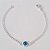 PULSEIRA FOLHEADA A PRATA COM 50 MILÉSIMOS + VERNIZ DIAMOND INFANTIL 14CM - PULSEIRA COM OLHO GREGO PRPS000895 - Imagem 1