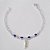 PULSEIRA FOLHEADA A PRATA COM 50 MILÉSIMOS + VERNIZ DIAMOND INFANTIL 14CM - PULSEIRA COM CRISTAIS AZUIS E PINGENTE FIGA PRPS000901 - Imagem 1