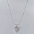 GARGANTILHA FOLHEADA A PRATA COM 50 MILÉSIMOS + VERNIZ DIAMOND CORRENTE 45CM + EXTENSOR COM PINGENTE CORAÇÃO CRAVEJADOS EM MICROS ZIRCÔNIAS 16X17MM FECHO LAGOSTA PRGG001085 - Imagem 2