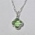 CONJUNTO FOLHEADO A PRATA COM 50 MILÉSIMOS  + VERNIZ DIAMOND CORRENTE SINGAPURA 45CM PINGENTE TREVO VERDE VIDRO 10MM E  BRINCOS COM ARGOLA DE PRESSÃO TREVO VERDE VIDRO 10MM PRCJ000085 - Imagem 2