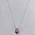 GARGANTILHA FOLHEADA A PRATA COM 50 MILÉSIMOS + VERNIZ DIAMOND CORRENTE CADEADO 45CM ZIRCÔNIA ROXA 10X14MM FECHO LAGOSTA PRGG001094 - Imagem 1