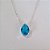 GARGANTILHA FOLHEADA A PRATA COM 50 MILÉSIMOS + VERNIZ DIAMOND CORRENTE CADEADO 45CM ZIRCÔNIA AZUL 10X14MM FECHO LAGOSTA PRGG001101 - Imagem 2