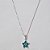 GARGANTILHA FOLHEADA A PRATA COM 50 MILÉSIMOS + VERNIZ DIAMOND CORRENTE VENEZIANA 45CM PINGENTE FLOR COM PEDRAS EM ZIRCÔNIAS AZUL CLARO 12MM PRGG001106 - Imagem 1