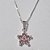 GARGANTILHA FOLHEADA A PRATA COM 50 MILÉSIMOS + VERNIZ DIAMOND CORRENTE VENEZIANA 45CM PINGENTE FLOR COM PEDRAS EM ZIRCÔNIAS ROSA 12MM PRGG001110 - Imagem 2