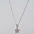 GARGANTILHA FOLHEADA A PRATA COM 50 MILÉSIMOS + VERNIZ DIAMOND CORRENTE VENEZIANA 45CM PINGENTE FLOR COM PEDRAS EM ZIRCÔNIAS ROSA 12MM PRGG001110 - Imagem 1