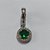 BERLOQUE EM AÇO INOXIDÁVEL 316L PINGENTE REDONDO CRAVEJADO EM MICROS ZIRCÔNIAS E PEDRA VERDE EM ZIRCÔNIA 8X8MM ACBQ000002 - Imagem 2