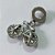 BERLOQUE EM AÇO INOXIDÁVEL 316L PINGENTE BICICLETA CRAVEJADA EM MICROS ZIRCÔNIAS 14X18MM ACBQ000006 - Imagem 1