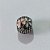 BERLOQUE EM AÇO INOXIDÁVEL 316L REDONDO COM FLORES 9X10MM ACBQ000016 - Imagem 2