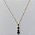 GARGANTILHA FOLHEADA A OURO CORRENTE SINGAPURA 42CM COM PINGENTE COM PEDRAS EM ZIRCÔNIAS PRETAS 5X25MM OUGG000082 - Imagem 1