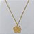GARGANTILHA FOLHEADA A OURO CORRENTE 3X1 48CM COM PINGENTE FLOR 26X29MM FECHO REDONDO OUGG000085 - Imagem 1