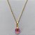 GARGANTILHA FOLHEADA A OURO CORRENTE 45CM COM PINGENTE CORAÇÃO EM ZIRCÔNIA ROSA 9X9MM FECHO REDONDO OUGG000095 - Imagem 1