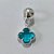 BERLOQUE FOLHEADO A PRATA COM 50 MILÉSIMOS + VERNIZ DIAMOND TREVO AZUL VIDRO 10MM (UNIDADE) PRBQ000132 - Imagem 1