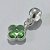 BERLOQUE FOLHEADO A PRATA COM 50 MILÉSIMOS + VERNIZ DIAMOND TREVO VERDE VIDRO 10MM (UNIDADE) PRBQ000133 - Imagem 2