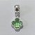 BERLOQUE FOLHEADO A PRATA COM 50 MILÉSIMOS + VERNIZ DIAMOND TREVO VERDE VIDRO 10MM (UNIDADE) PRBQ000133 - Imagem 1