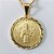 GARGANTILHA FOLHEADA A OURO CORRENTE BOLINHA 40CM MEDALHA SÃO FRANCISCO DE ASSIS 23MM FECHO REDONDO OUGG000099 - Imagem 2