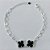 PULSEIRA FOLHEADA A PRATA COM 50 MILÉSIMOS + VERNIZ DIAMOND 18CM TREVO PRETO DE VIDRO 13MM+ EXTENSOR PRPS000922 - Imagem 1