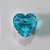 PINGENTE FOLHEADO A PRATA COM 50 MILÉSIMOS + VERNIZ DIAMOND PINGENTE CORAÇÃO EM ZIRCÔNIA AZUL 10X10MM PRPG000051 - Imagem 1