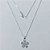 GARGANTILHA FOLHEADA A PRATA COM 50 MILÉSIMOS + VERNIZ DIAMOND CORRENTE VENEZIANA PINGENTE FLOR COM ZIRCÔNIAS CRISTAIS 13MM PRGG001123 - Imagem 1