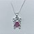 GARGANTILHA FOLHEADA A PRATA COM 50 MILÉSIMOS + VERNIZ DIAMOND CORRENTE VENEZIANA 45CM PINGENTE MENINA COM MICRO ZIRCÔNIAS VERMELHAS 13MM PRGG001152 - Imagem 2
