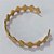 PULSEIRA (BRACELETE) EM AÇO INOXIDÁVEL DOURADA TREVOS LARGURA 10MM ACPS000473 - Imagem 2