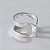BRINCO FOLHEADO A PRATA COM 50 MILÉSIMOS + VERNIZ DIAMOND EAR CUFF VAZADA UNIDADE 10MM PRBR000889 - Imagem 2