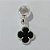 BERLOQUE FOLHEADO A PRATA COM 50 MILÉSIMOS + VERNIZ DIAMOND TREVO PRETO 10MM (UNIDADE) PRBQ000145 - Imagem 1