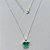 GARGANTILHA FOLHEADA A PRATA COM 50 MILÉSIMOS + VERNIZ DIAMOND - GARGANTILHA CORRENTE CADEADO 45CM PINGENTE VAN CLEEF BORBOLETA VERDE VIDRO 11MM - FECHO LAGOSTA (PRA305) PRGG001155 - Imagem 1