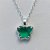GARGANTILHA FOLHEADA A PRATA COM 50 MILÉSIMOS + VERNIZ DIAMOND - GARGANTILHA CORRENTE CADEADO 45CM PINGENTE VAN CLEEF BORBOLETA VERDE VIDRO 11MM - FECHO LAGOSTA (PRA305) PRGG001155 - Imagem 2