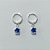 BRINCO FOLHEADO A PRATA COM 50 MILÉSIMOS + VERNIZ DIAMOND BRINCO COM TRANQUETA DE PRESSÃO TREVO AZUL 6MM PRBR000920 - Imagem 1