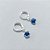 BRINCO FOLHEADO A PRATA COM 50 MILÉSIMOS + VERNIZ DIAMOND BRINCO COM TRANQUETA DE PRESSÃO TREVO AZUL 6MM PRBR000920 - Imagem 2