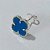 BRINCO FOLHEADO A PRATA COM 50 MILÉSIMOS + VERNIZ DIAMOND TREVO AZUL 10MM PRBR000922 - Imagem 2