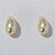 BRINCO FOLHEADO A PRATA COM 50 MILÉSIMOS + VERNIZ DIAMOND TIPO PÉROLA FORMATO GOTA 9X17MM PRBR000924 - Imagem 1