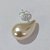 BRINCO FOLHEADO A PRATA COM 50 MILÉSIMOS + VERNIZ DIAMOND TIPO PÉROLA FORMATO GOTA 9X17MM PRBR000924 - Imagem 2