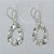 BRINCO FOLHEADO A PRATA COM 50 MILÉSIMOS + VERNIZ DIAMOND ARGOLA DE PRESSÃO FORMATO GOTA MARTELADA VAZADA 14X23MM PRBR000929 - Imagem 1