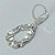 BRINCO FOLHEADO A PRATA COM 50 MILÉSIMOS + VERNIZ DIAMOND ARGOLA DE PRESSÃO FORMATO GOTA MARTELADA VAZADA 14X23MM PRBR000929 - Imagem 2