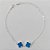 PULSEIRA FOLHEADA A PRATA COM 50 MILÉSIMOS + VERNIZ DIAMOND 18CM COM 2 TREVOS AZUIS 10MM+ EXTENSOR FECHO LAGOSTA PRPS000947 - Imagem 1