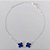 PULSEIRA FOLHEADA A PRATA COM 50 MILÉSIMOS + VERNIZ DIAMOND 18CM COM 2 TREVOS LILÁS BRILHANTES 10MM + EXTENSOR FECHO LAGOSTA PRPS000948 - Imagem 1