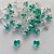 BRINCO FOLHEADA A PRATA COM 50 MILÉSIMOS + VERNIZ DIAMOND - BRINCO DE PINO ZIRCÔNIA FORMATO CORAÇÃO VERDE 6MM (PRA421 )PRBR000934 - Imagem 1