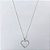 GARGANTILHA FOLHEADA A PRATA COM 50 MILÉSIMOS + VERNIZ DIAMOND CORRENTE SINGAPURA 45CM PINGENTE CORAÇÃO VAZADO 24MM FECHO LAGOSTA PRGG001188 - Imagem 1
