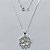 GARGANTILHA FOLHEADA A PRATA COM 50 MILÉSIMOS + VERNIZ DIAMOND CORRENTE 42CM PINGENTE ÁRVORE DA VIDA COM MICRO ZIRCÔNIAS 20MM FECHO LAGOSTA PRGG001194 - Imagem 1