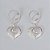 BRINCO FOLHEADO A PRATA COM 50 MILÉSIMOS + VERNIZ DIAMOND ARGOLA DE PRESSÃO CORAÇÃO VAZADO 13MM PRBR000935 - Imagem 1