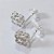 BRINCO FOLHEADO A PRATA COM 50 MILÉSIMOS + VERNIZ DIAMOND BRINCO PINO TREVO COM ZIRCÔNIAS CRISTAIS 7MM PRBR000948 - Imagem 2