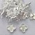 BRINCO FOLHEADO A PRATA COM 50 MILÉSIMOS + VERNIZ DIAMOND - BRINCO DE PINO TREVO PRATA 8MM (PRA396) PRBR000949 - Imagem 1