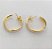 BRINCO FOLHEADO A OURO COM 5 MILÉSIMOS + VERNIZ DIAMOND BRINCO DE ARGOLA 20MM (OURO012) - OUBR000086 - Imagem 1