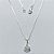 GARGANTILHA FOLHEADA A PRATA COM 50 MILÉSIMOS + VERNIZ DIAMOND CORRENTE VENEZIANA PINGENTE GOTA COM FLOR EM MICRO ZIRCÔNIAS 8MM PRGG001206 - Imagem 1