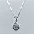 GARGANTILHA FOLHEADA A PRATA COM 50 MILÉSIMOS + VERNIZ DIAMOND CORRENTE VENEZIANA PINGENTE GOTA COM FLOR EM MICRO ZIRCÔNIAS 8MM PRGG001206 - Imagem 2