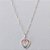 GARGANTILHA FOLHEADA A PRATA COM 50 MILÉSIMOS + VERNIZ DIAMOND CORRENTE SINGAPURA 45CM + EXTENSOR PINGENTE CORAÇÃO COM ZIRCÔNIA CRISTAL E BASE CRAVEJADA EM MICROS ZIRCÔNIAS COLORIDAS 9MM PRGG001211 - Imagem 1