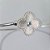 PULSEIRA (BRACELETE) FOLHEADA A PRATA COM 50 MILÉSIMOS + VERNIZ DIAMOND COM DOIS TREVOS CRAVEJADOS COM MICROS ZIRCÔNIAS 14MM PRPS000962 - Imagem 3