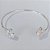 PULSEIRA (BRACELETE) FOLHEADA A PRATA COM 50 MILÉSIMOS + VERNIZ DIAMOND COM DOIS TREVOS CRAVEJADOS COM MICROS ZIRCÔNIAS 14MM PRPS000962 - Imagem 2