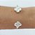 PULSEIRA (BRACELETE) FOLHEADA A PRATA COM 50 MILÉSIMOS + VERNIZ DIAMOND COM DOIS TREVOS  16MM PRPS000963 - Imagem 1